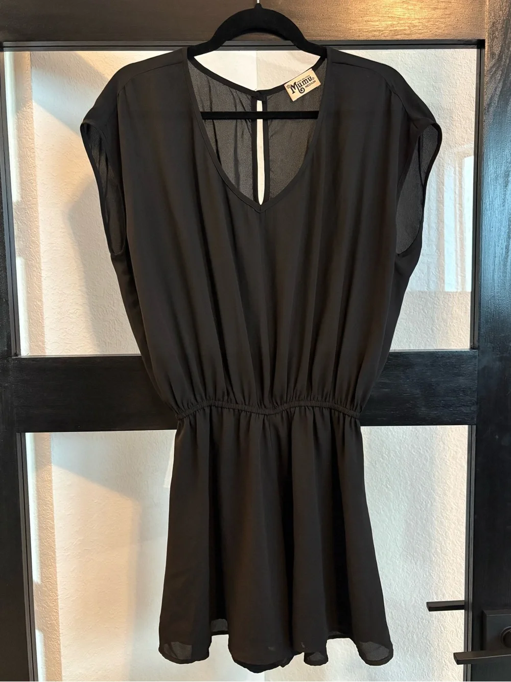 Show Me Your Mumu Rowdy Romper Black Chiffon Romper - Medium